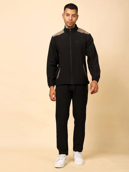 Stylox Men’s Solid Tracksuit | Full Zip High Neck Jacket &amp; Jogger Pants Set | Premium Polyester Activewear for Gym, Sports &amp; Casual Wear