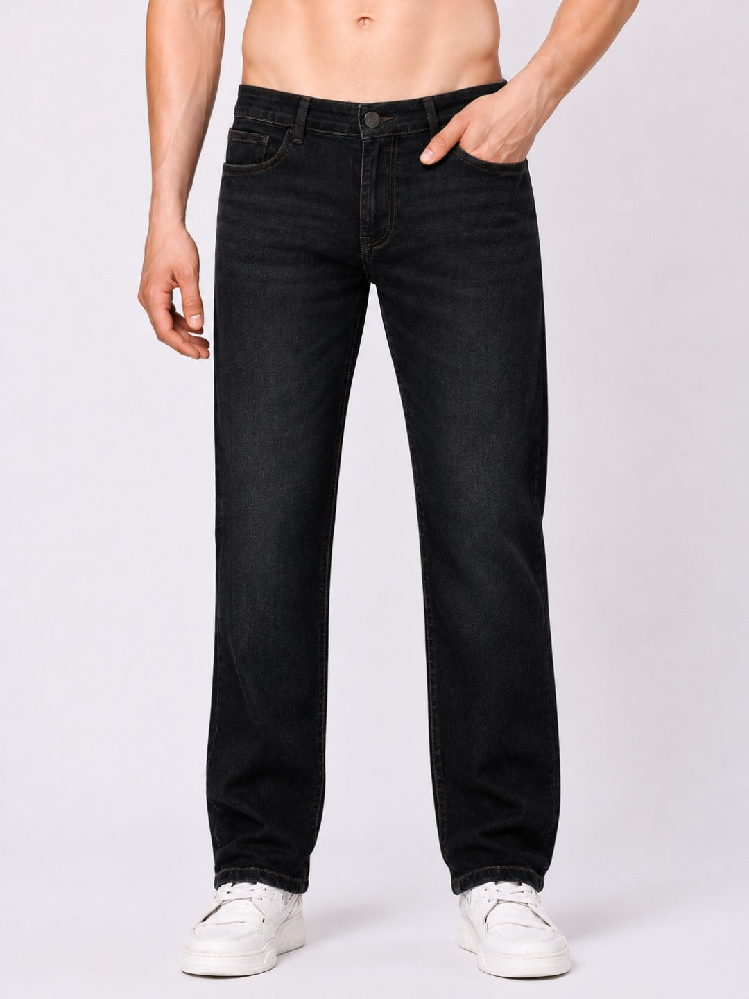 Stylox Men's Slim Fit Stretchable Solid Denim Jeans