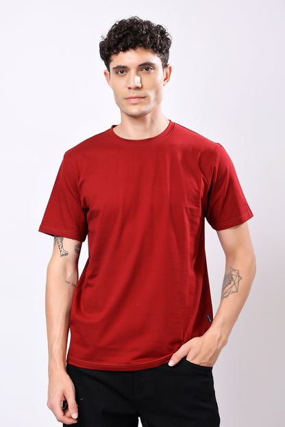 STYLOX Round Neck Solid T-Shirt