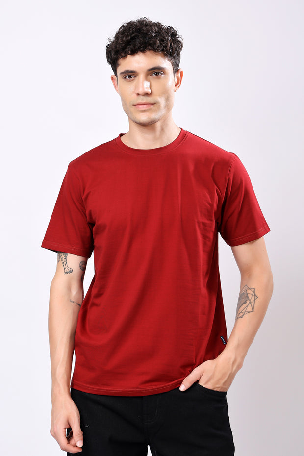 STYLOX Round Neck Solid T-Shirt