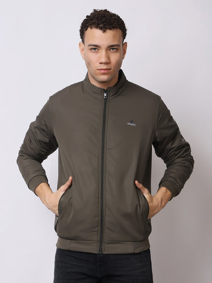 Stylox Men’s High-Neck Winter Jacket – Lightweight Windcheater with Warm Lining &amp; Full-Zip Closure