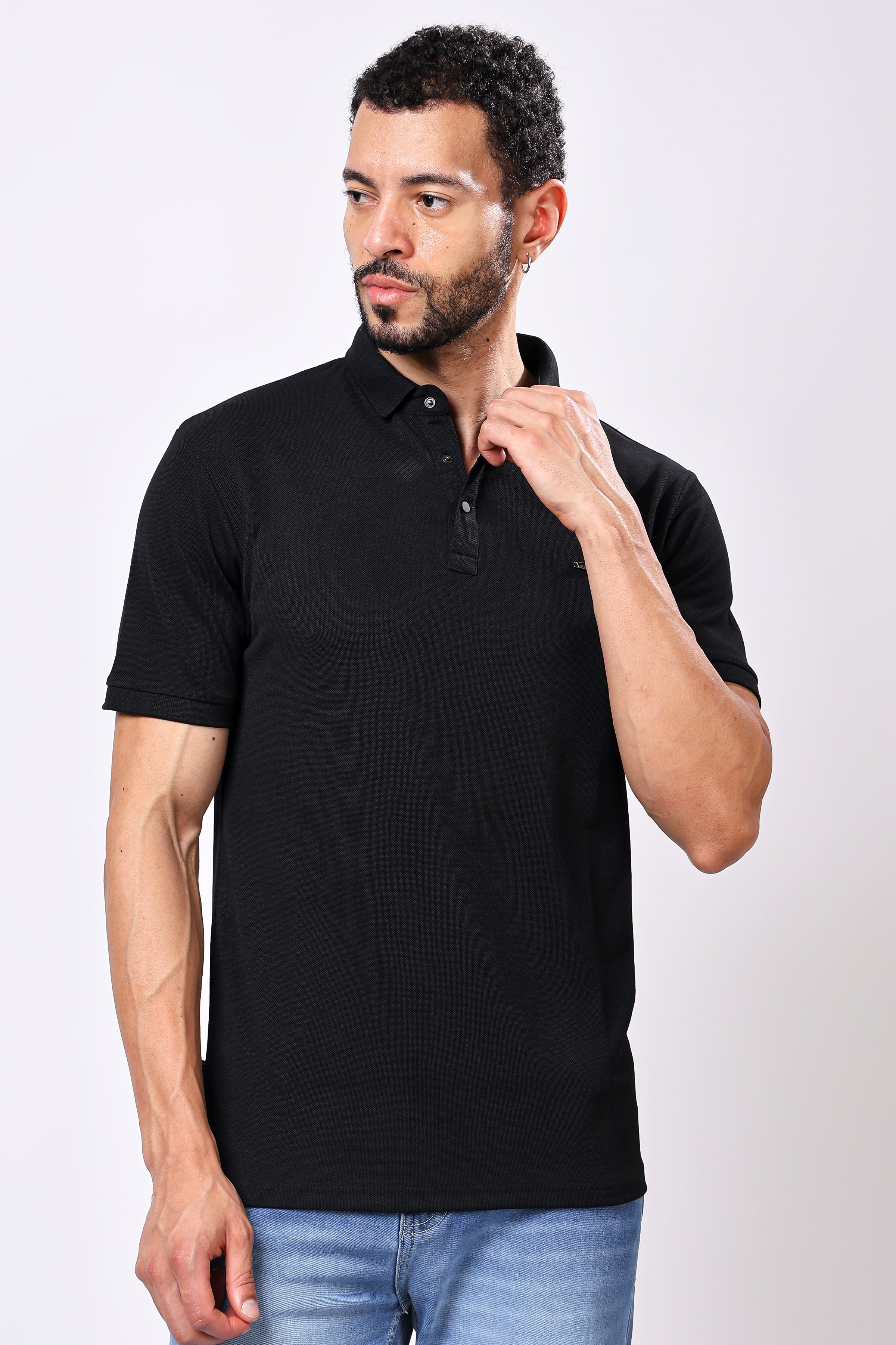 Stylox Solid Polo T-Shirt For Men - Stylox