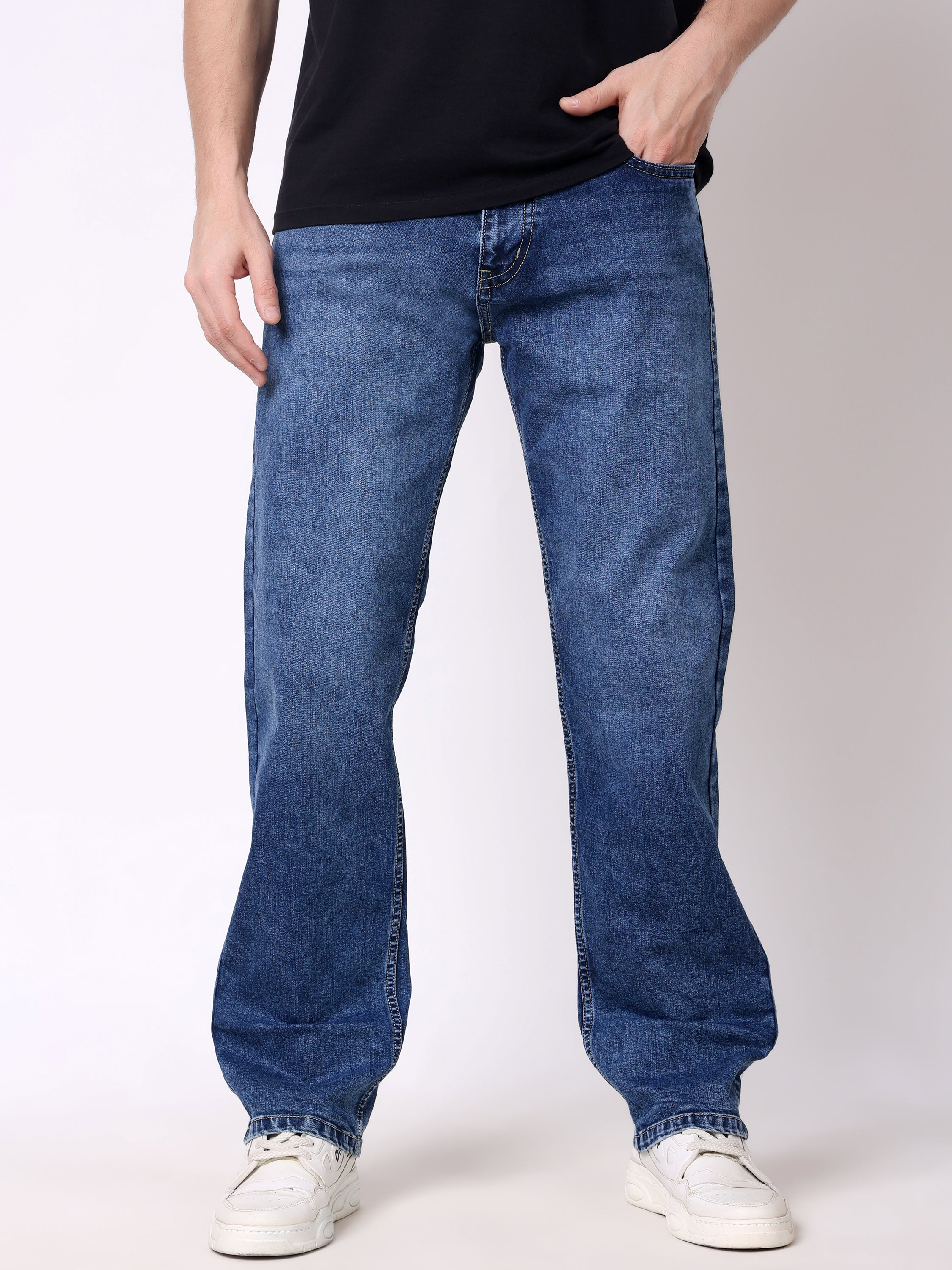Stylox Men’s Comfort Fit Stretchable Denim Jeans - Stylox