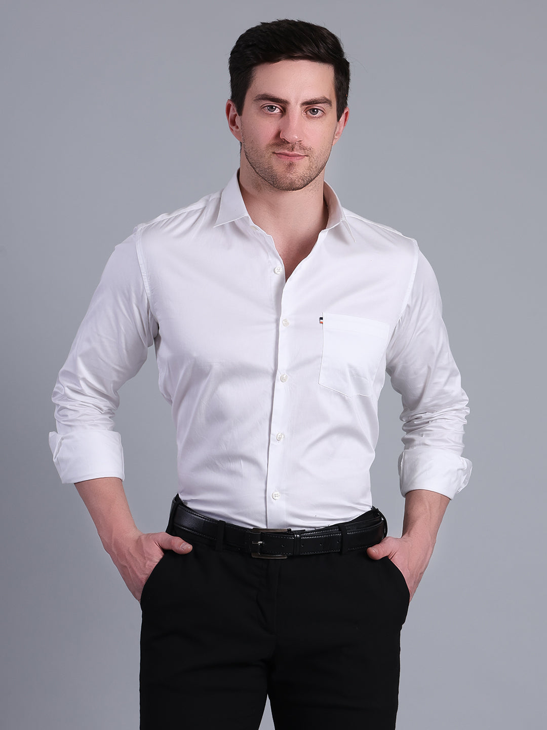 Stylox Men’s Slim Fit Satin Shirt | Premium Solid Formal Shirt for Office & Party Wear | Full Sleeve Smooth Finish Shirt - Stylox