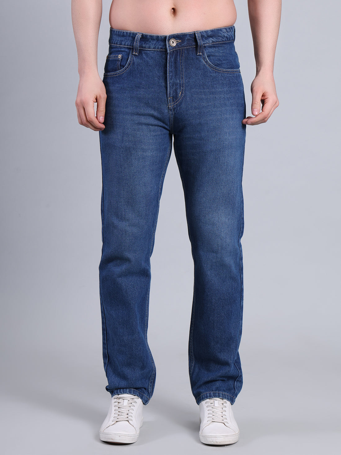 Stylox Men’s Relaxed Fit Mid-Rise Denim Jeans