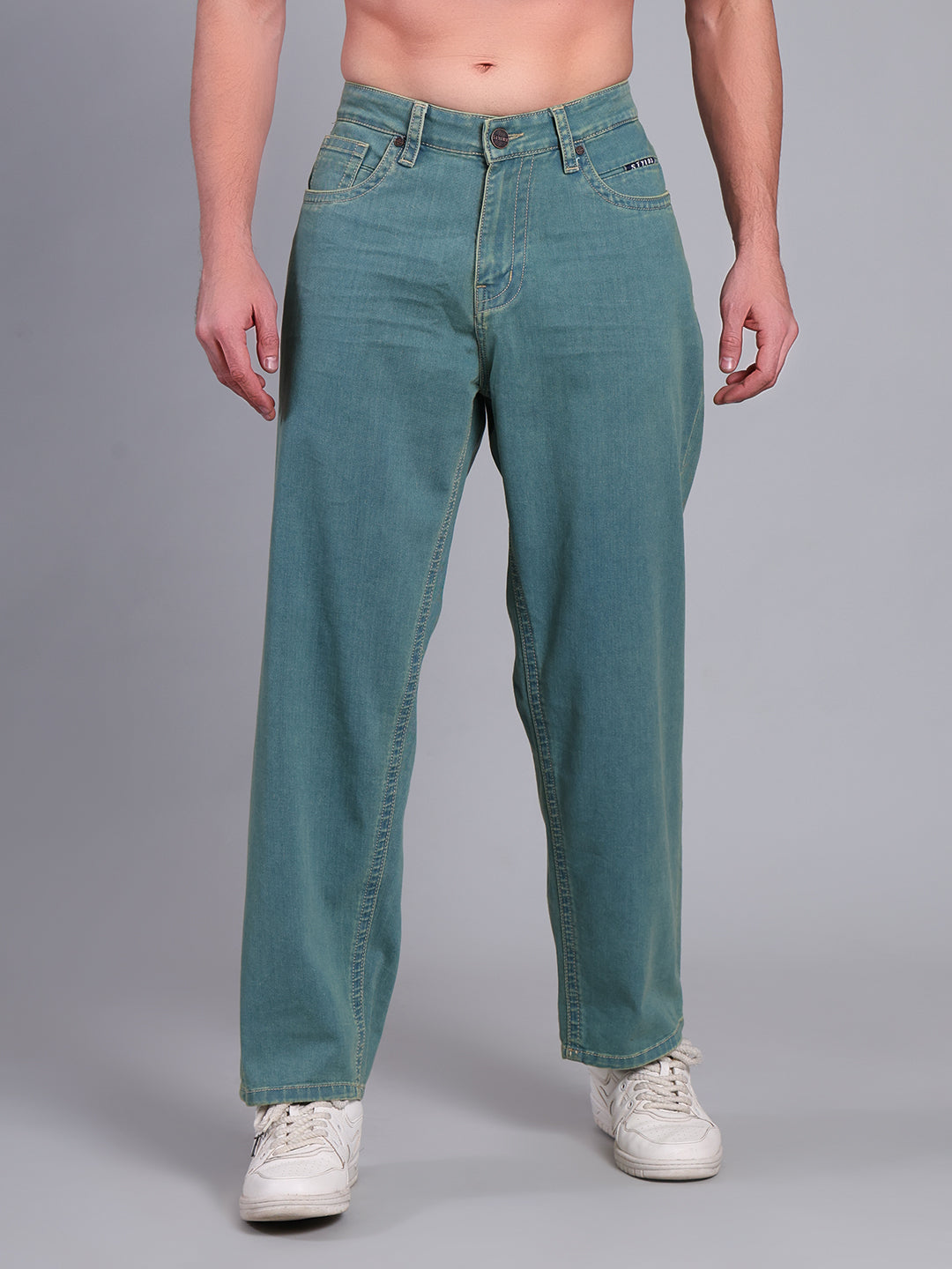 Stylox Men’s Sea Blue Loose Fit Jeans – Street-Ready Comfort &amp; Classic Style