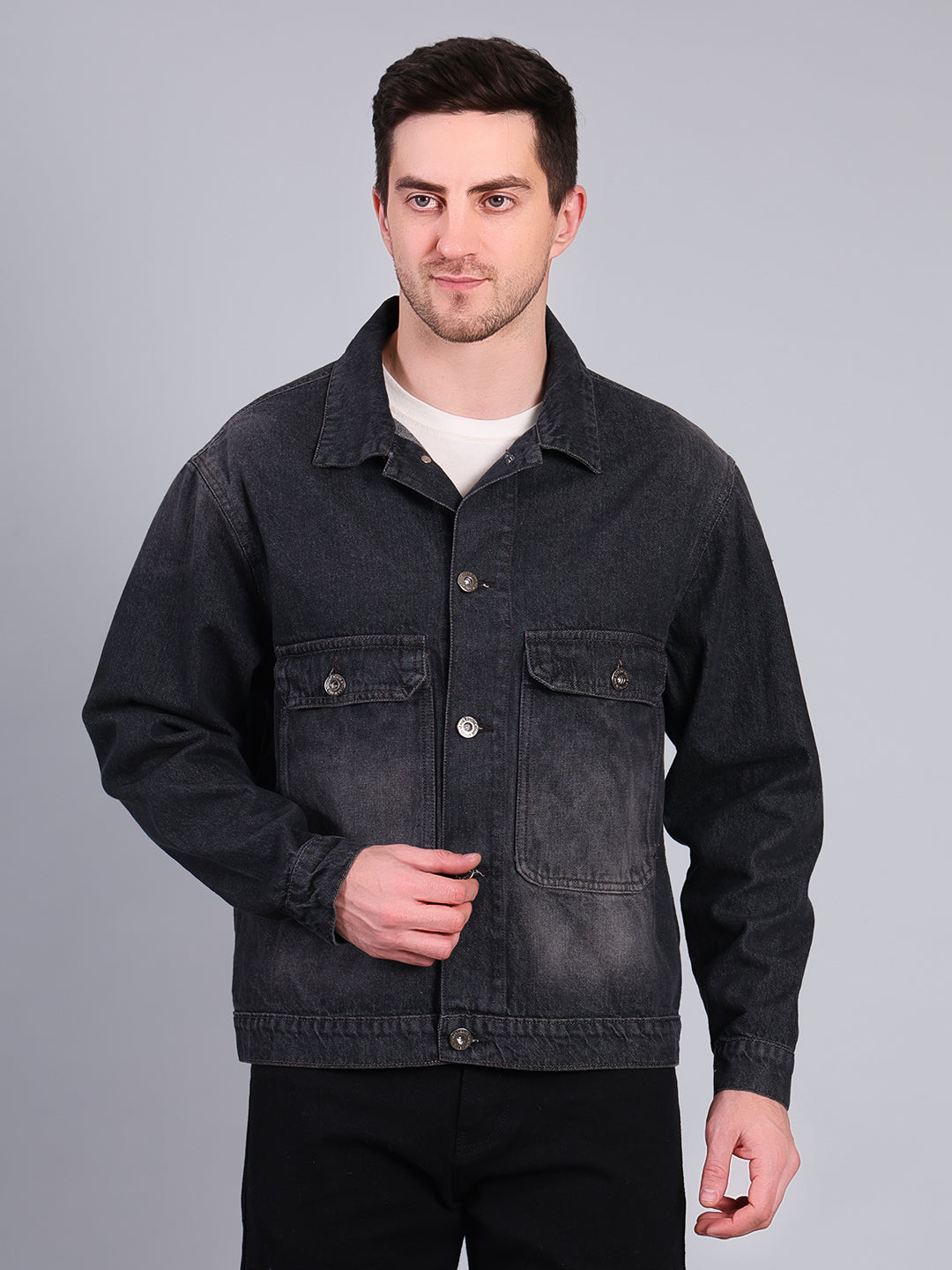 Stylox Men’s Denim Jacket | Premium Washed Denim | Casual &amp; Winter Wear Jacket