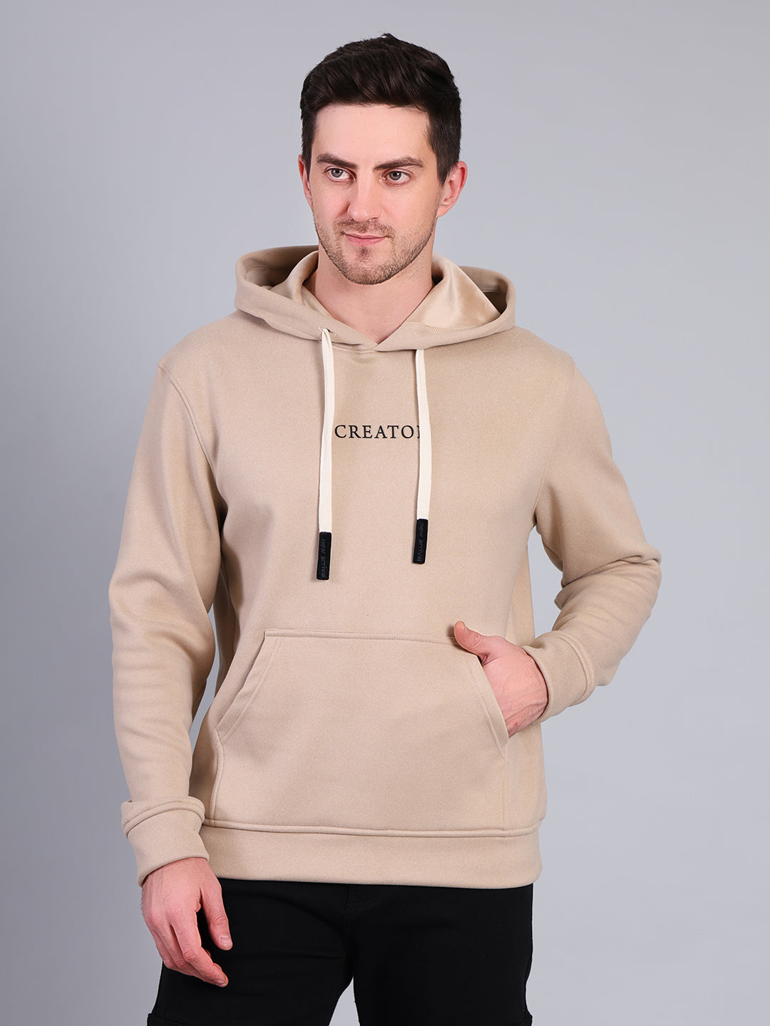 Stylox Men’s Winter Printed Hoodie | Pullover Sweatshirt with Kangaroo Pocket & Hood | Warm Casual Wear