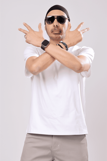 Stylox Men’s Oversized Round Neck Half Sleeve Back Printed T-Shirt | Premium Cotton Loose Fit Graphic Tee for Streetwear &amp; Casual Style