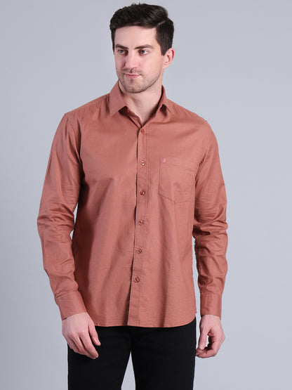 Stylox Men’s Solid Casual Shirt | Full Sleeve Regular Fit Shirt for Everyday Wear