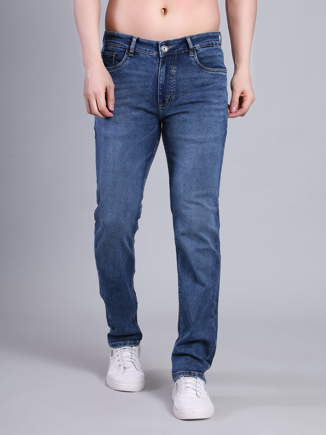 Stylox Men’s Slim Fit Stretchable Denim Jeans-Dark Blue - Stylox