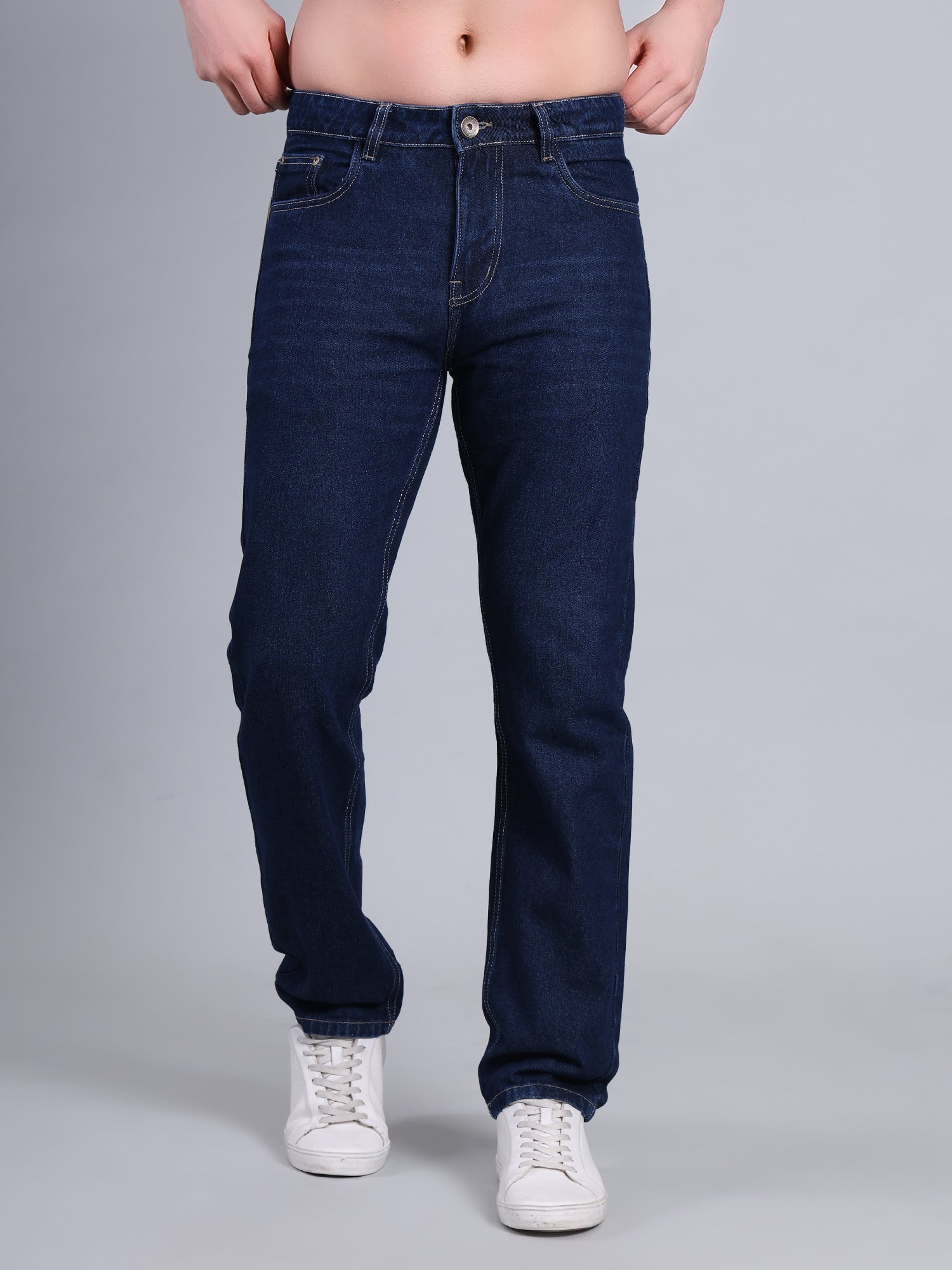 Stylox Men’s Relaxed Fit Mid-Rise Denim Jeans
