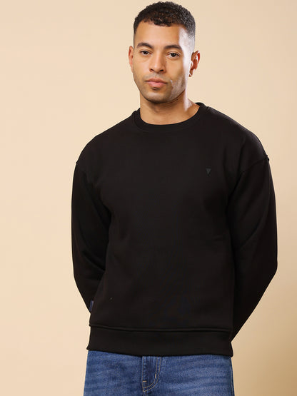 Stylox Men’s Round Neck Full Sleeve Solid Sweatshirt – Minimal Style, Maximum Comfort