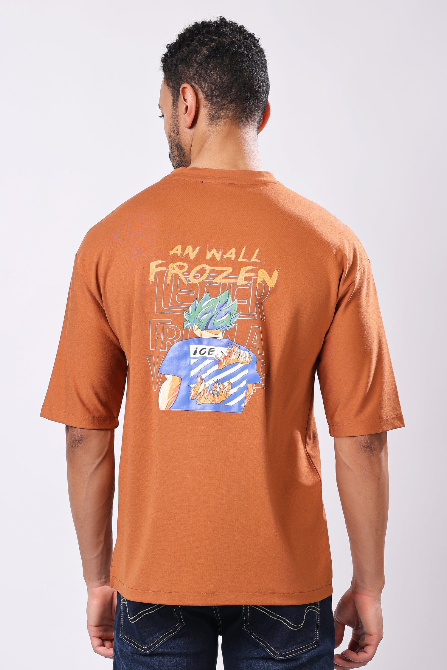 Stylox Men’s Oversized Round Neck Half Sleeve Back Printed T-Shirt | Premium Cotton Loose Fit Graphic Tee for Streetwear &amp; Casual Style