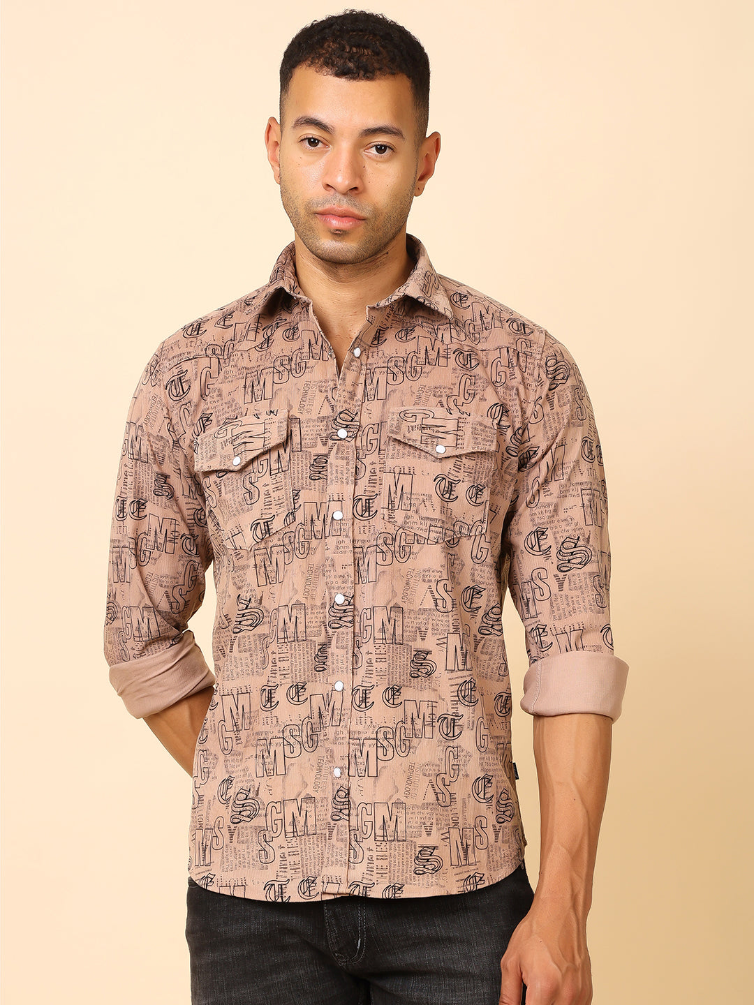 Stylox Regular Fit Full Sleeve Printed Shirt for Men