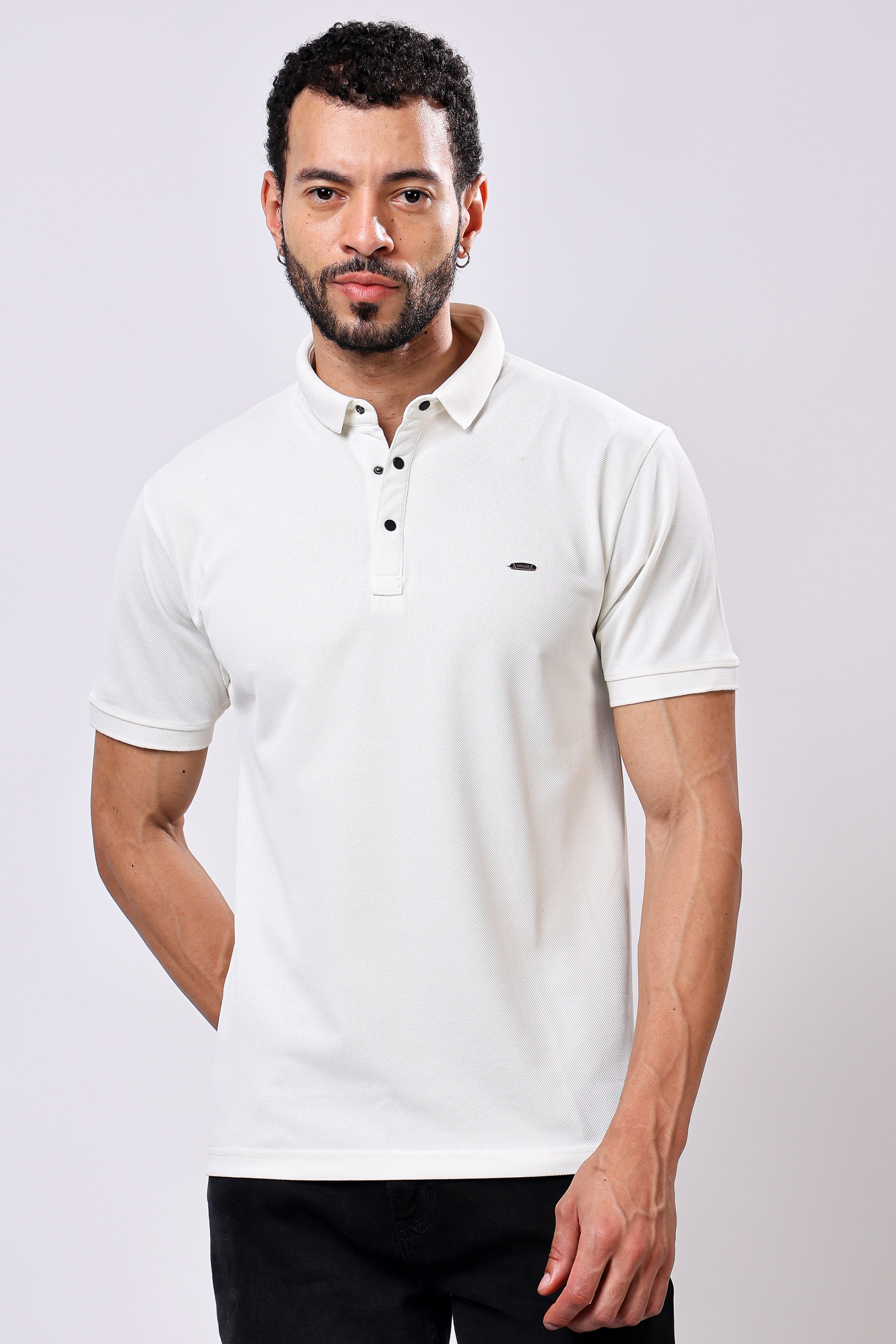 Stylox Solid Polo T-Shirt For Men - Stylox