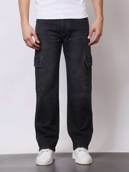 Stylox Men’s Regular Fit Cargo Jeans | Multi-Pocket Denim Cargo Pants for Casual &amp; Streetwear Style - Stylox