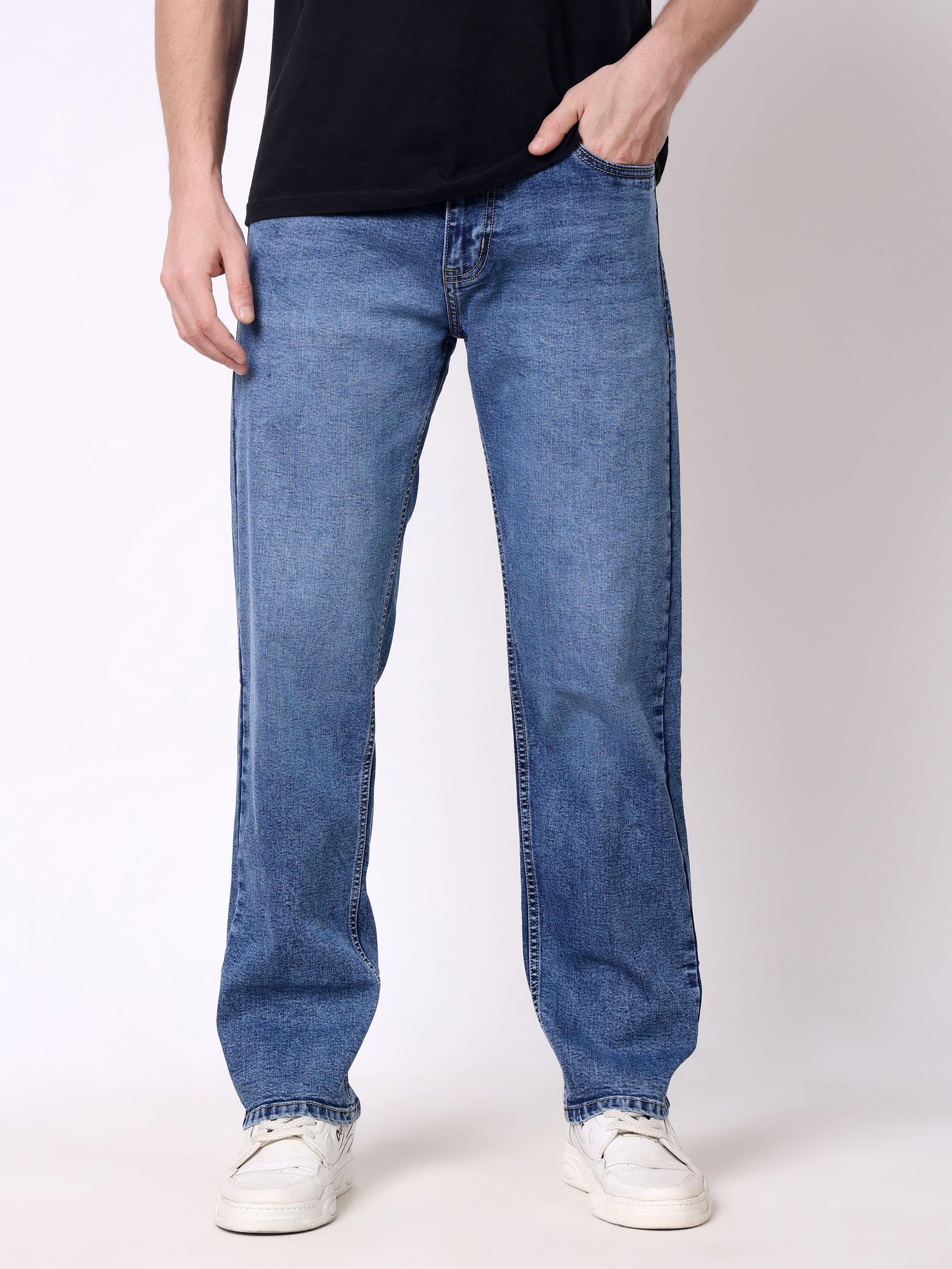 Stylox Men’s Comfort Fit Stretchable Denim Jeans - Stylox