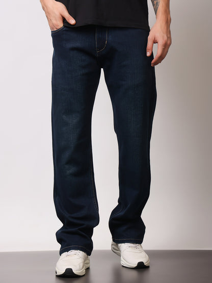 Stylox Men’s Bootcut Fit Solid Jeans | Stretchable Plain Denim Jeans for Men | Classic Mid-Rise Bootcut Jeans for Stylish Wear