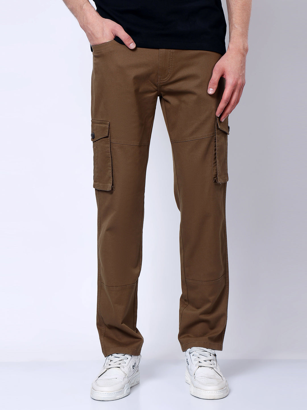 Stylox Men’s Regular Fit Utility Cargo Pants with Multi Pockets - Stylox