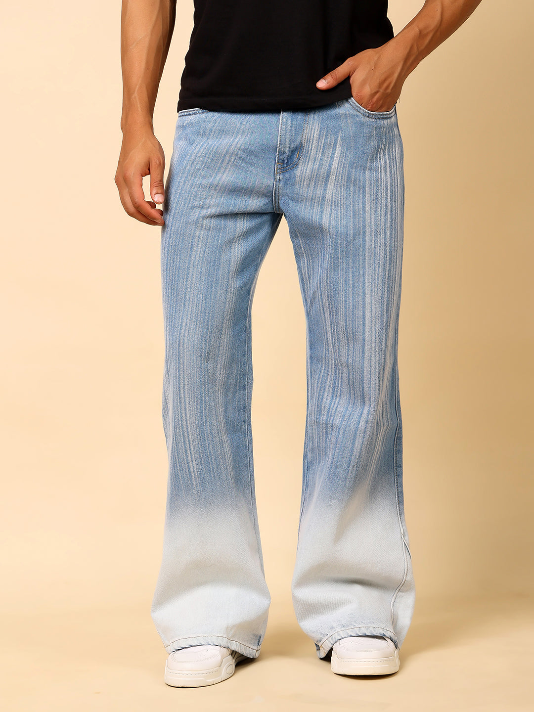 Stylox Men’s Baggy Fit Tie-Dye Washed Jeans | Street Style Denim for Trendy Look J-17 - Stylox