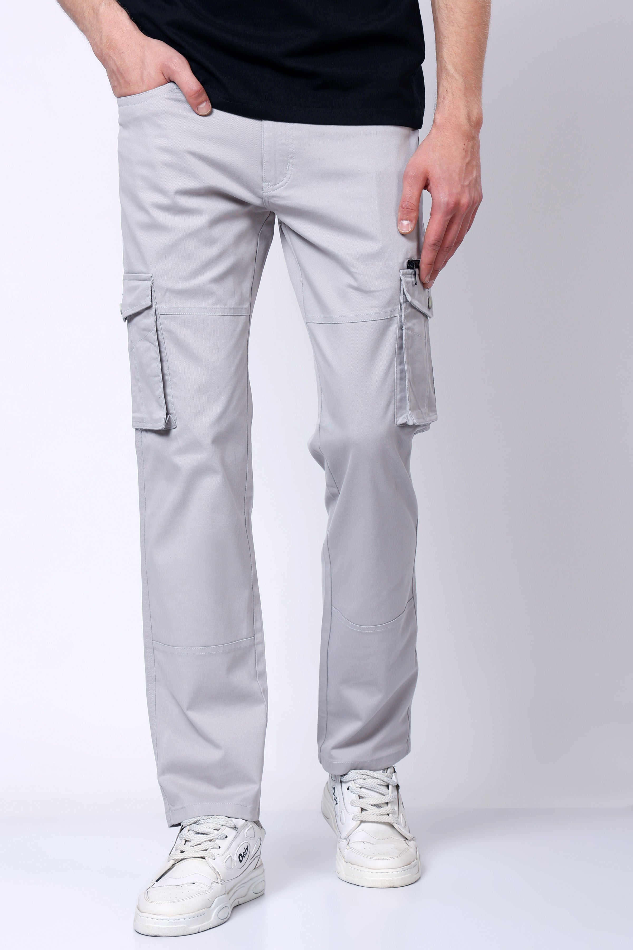 Stylox Men’s Regular Fit Utility Cargo Pants with Multi Pockets - Stylox