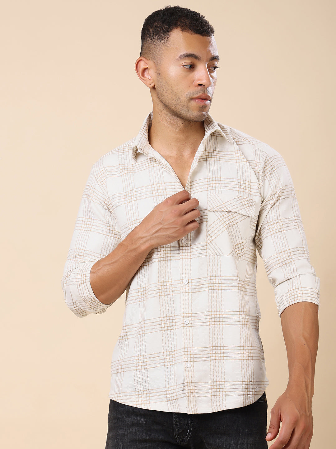 Stylox Men’s Check Full Sleeve Regular Fit Shirt – Classic Checks, Timeless Style - Stylox