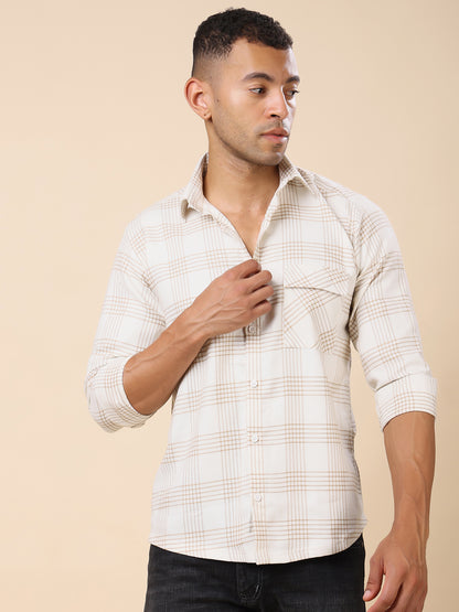 Stylox Men’s Check Full Sleeve Regular Fit Shirt – Classic Checks, Timeless Style