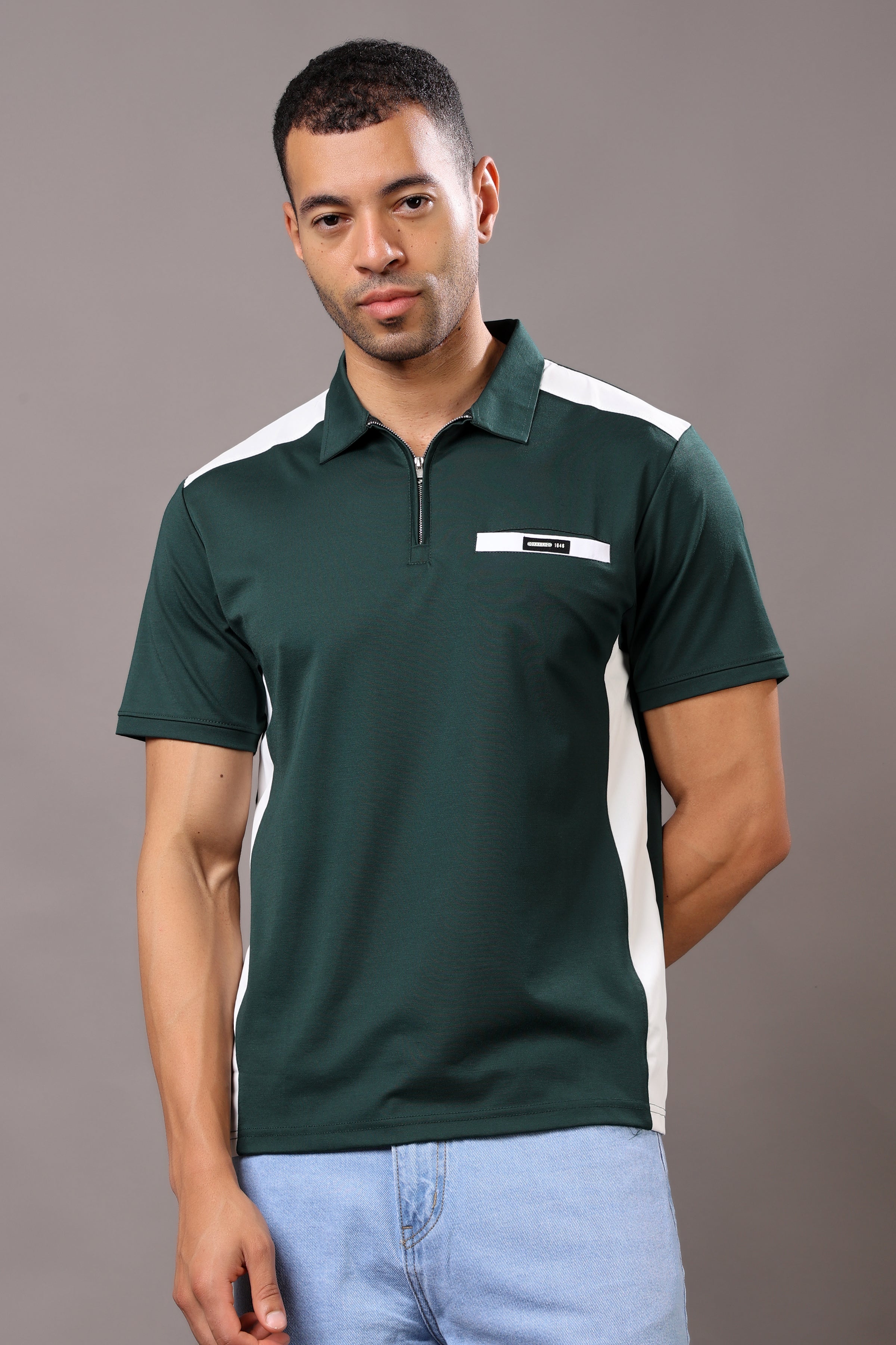 Stylox Men's Solid Polo Collar T-Shirt - Stylox