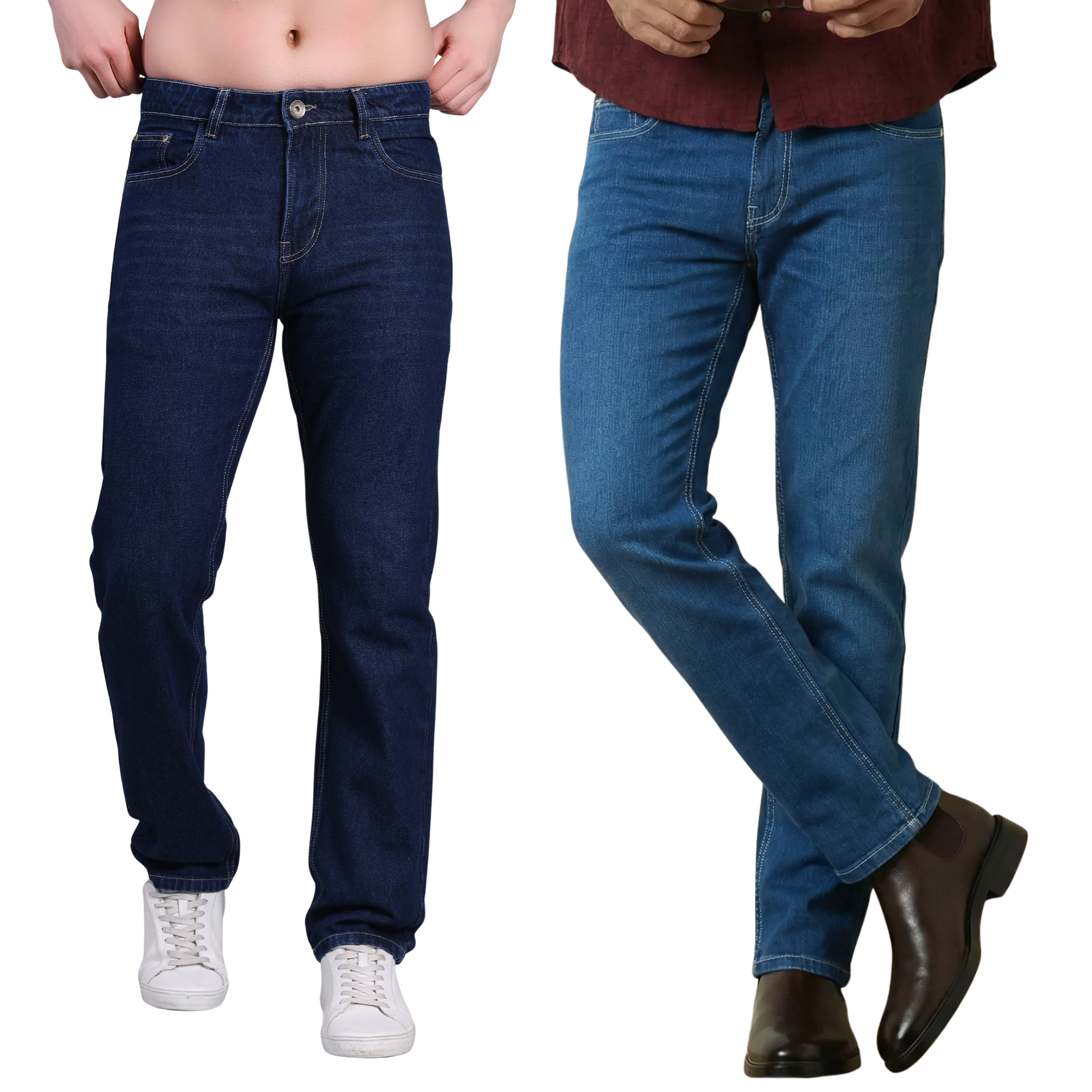 Stylox Straight Fit Denim Jeans – Pack of 2 - Stylox