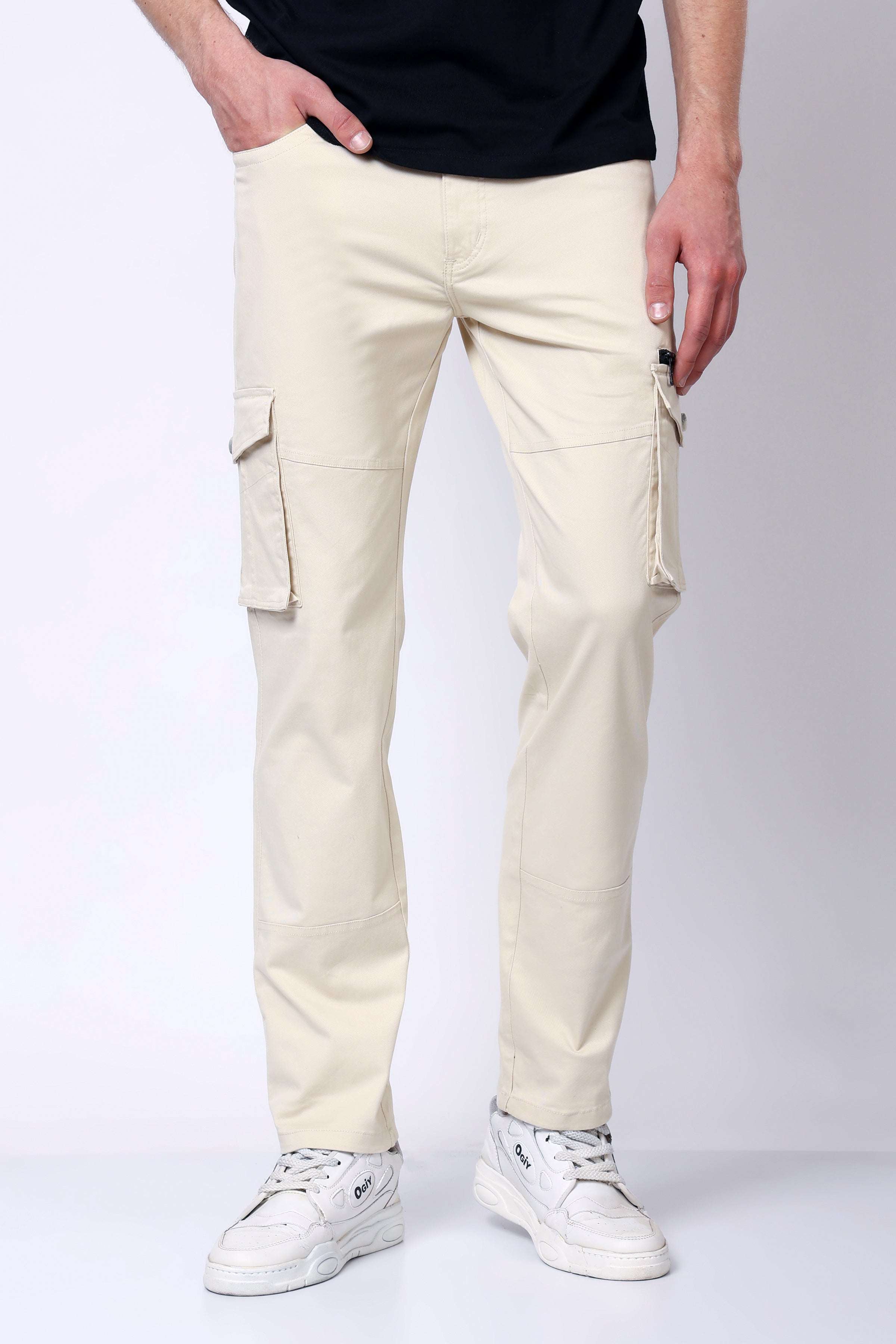 Stylox Men’s Regular Fit Utility Cargo Pants with Multi Pockets - Stylox