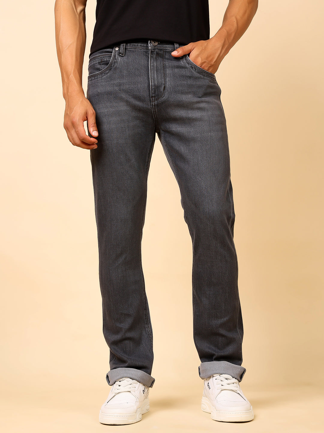 Stylox Men’s Bootcut Fit Mid-Rise Denim Jeans - Stylox