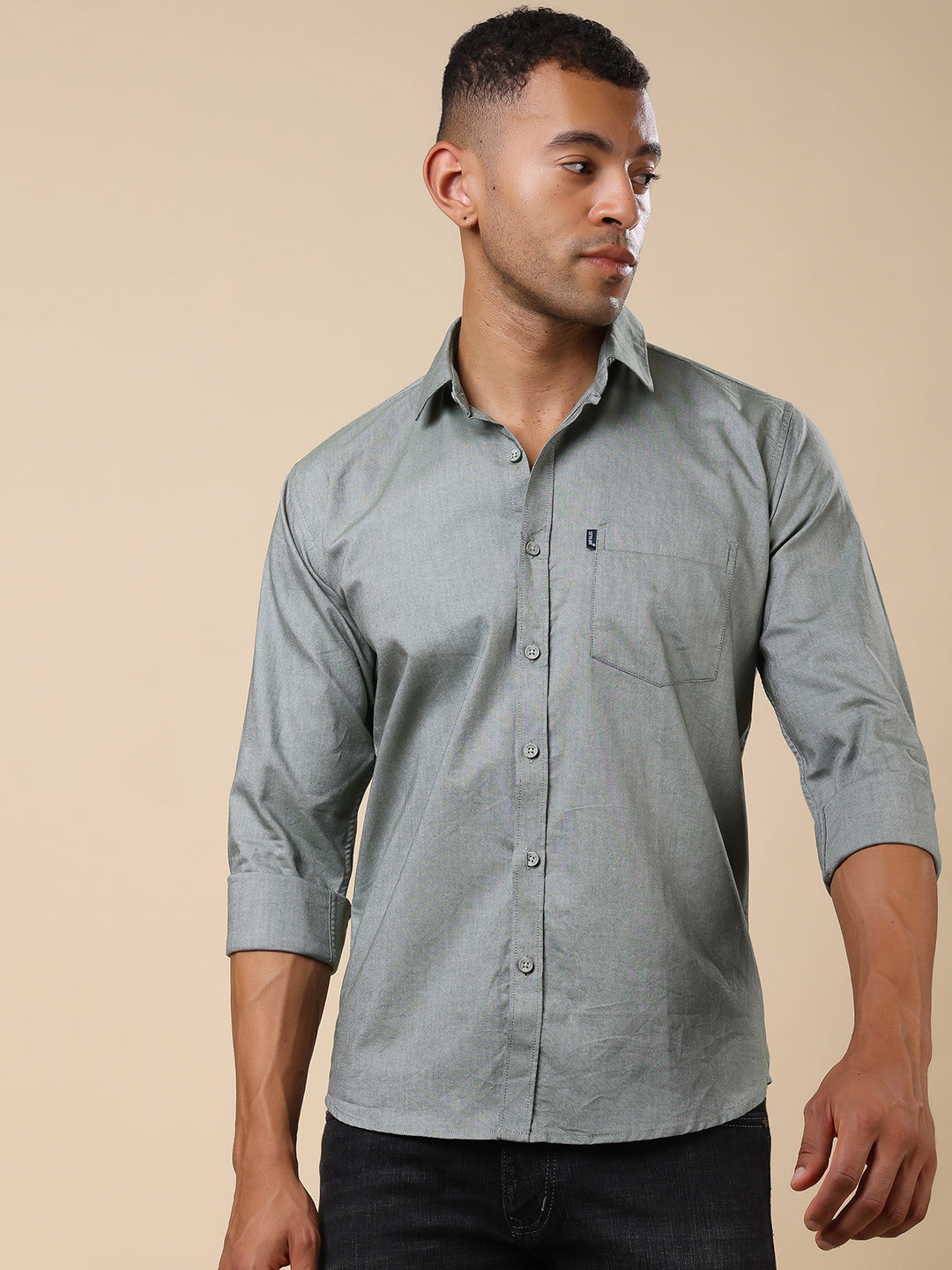 Stylox Men’s Regular Fit Oxford Full Sleeve Solid Shirt – Classic Elegance with Modern Comfort