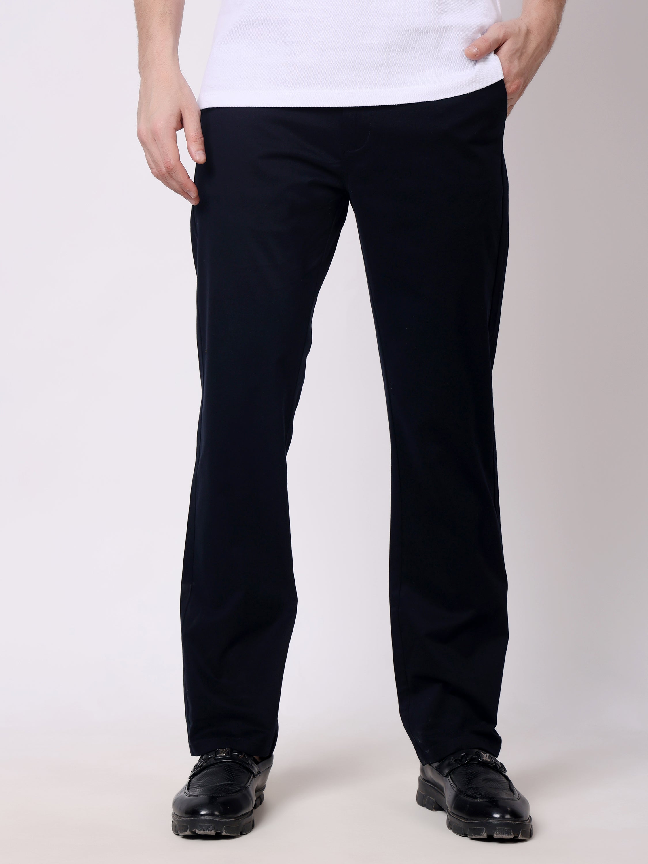 Stylox Men’s Straight Fit Non-Stretch Casual Chinos Trousers - Stylox
