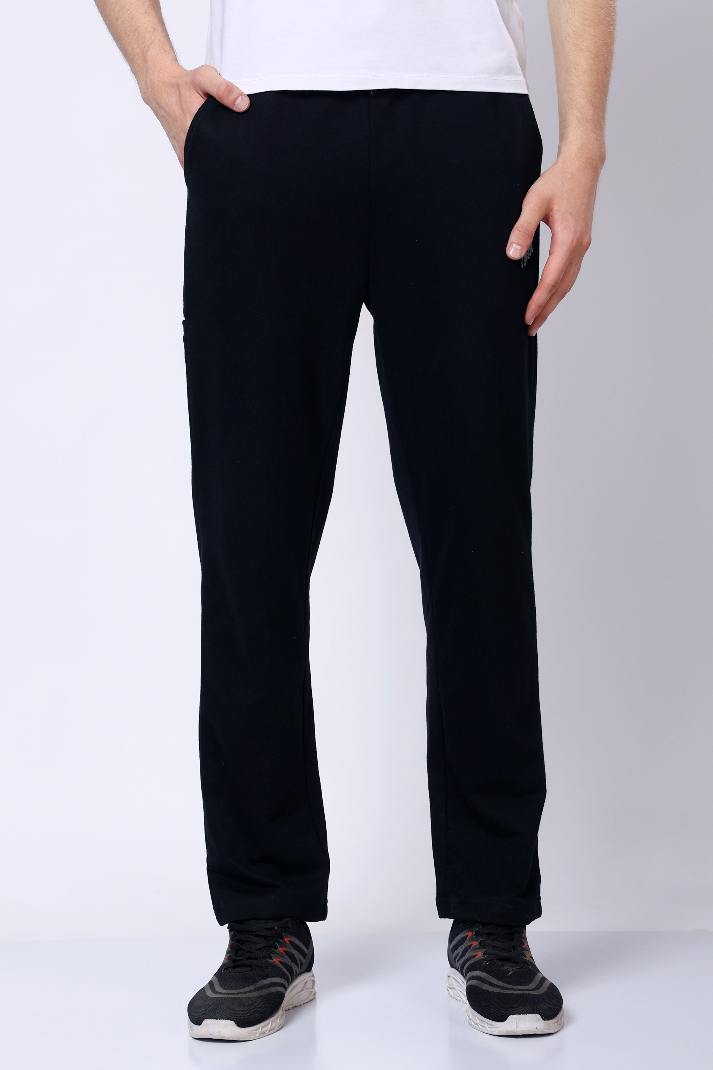 Stylox Men’s Regular Fit Terry Fabric Trackpant with Drawstring Waist-Cream - Stylox