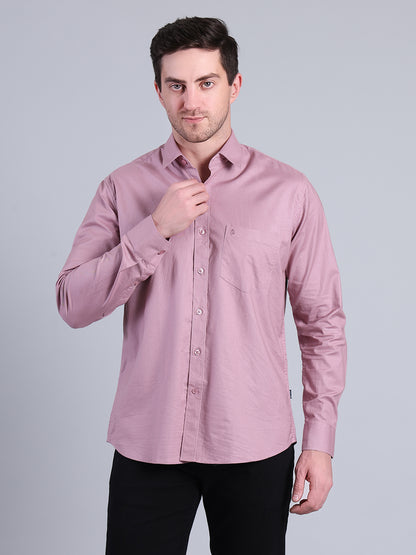 Stylox Men’s Solid Casual Shirt | Full Sleeve Regular Fit Shirt for Everyday Wear