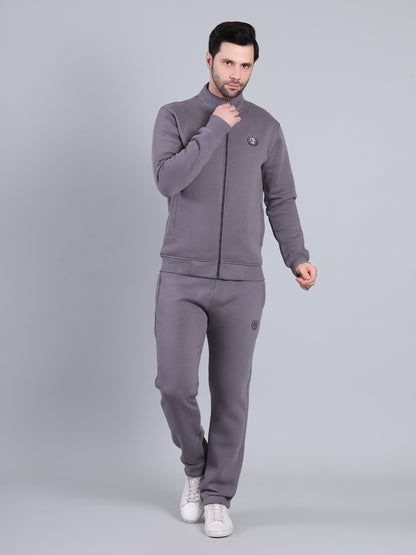 Stylox Men’s Solid Tracksuit Set with Zip-Up Jacket &amp; Joggers – Winter Athleisure Wear