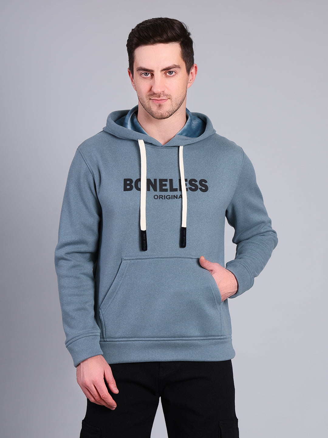 Stylox Men’s Winter Hooded Sweatshirt | Printed Pullover Hoodie with Kangaroo Pocket | Warm Casual Wear