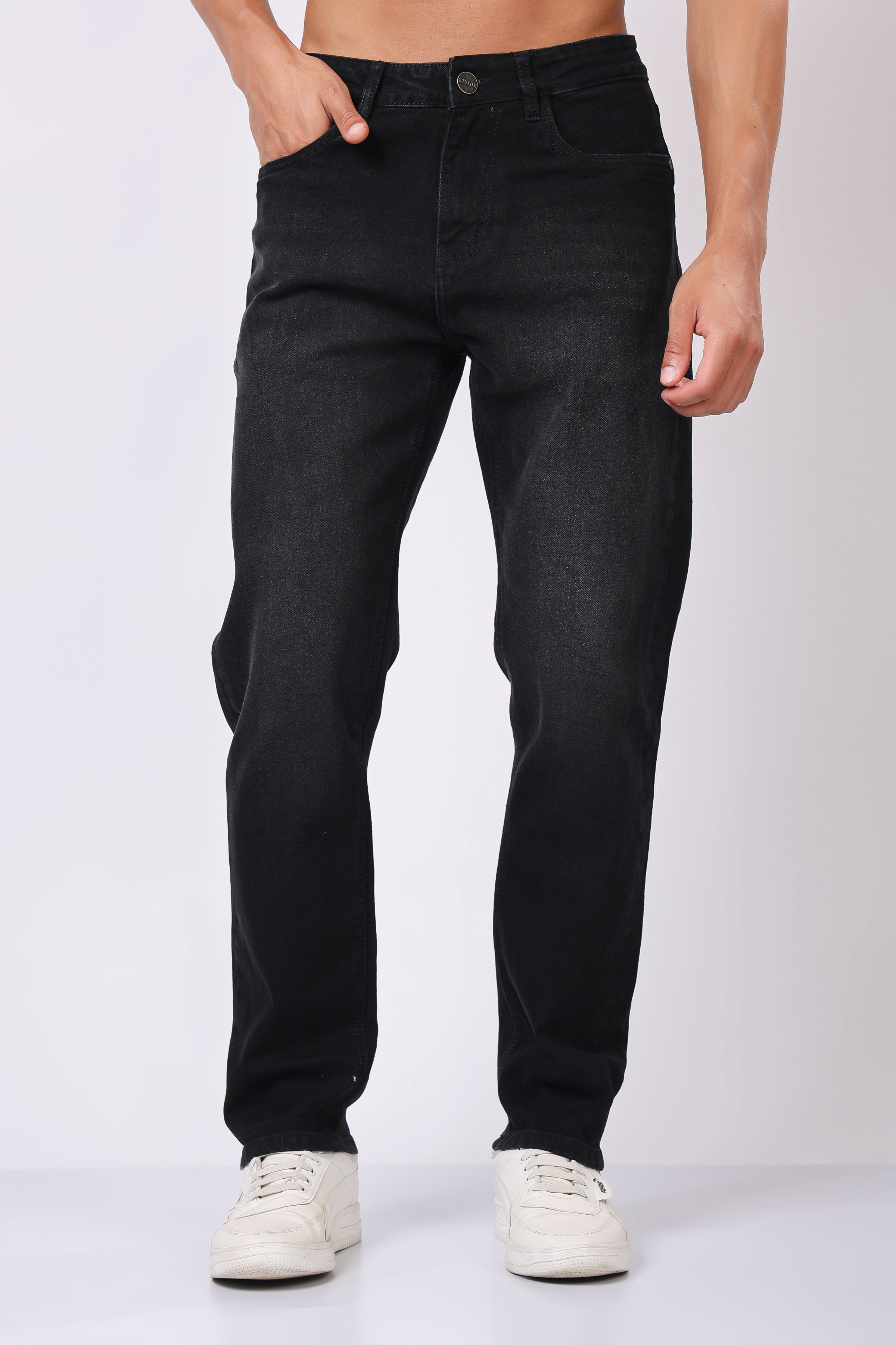 Stylox Relaxed Fit Men's Denim Jeans - Grey, Dark Grey, Mid Grey, Fossil Grey | J-022 - Stylox