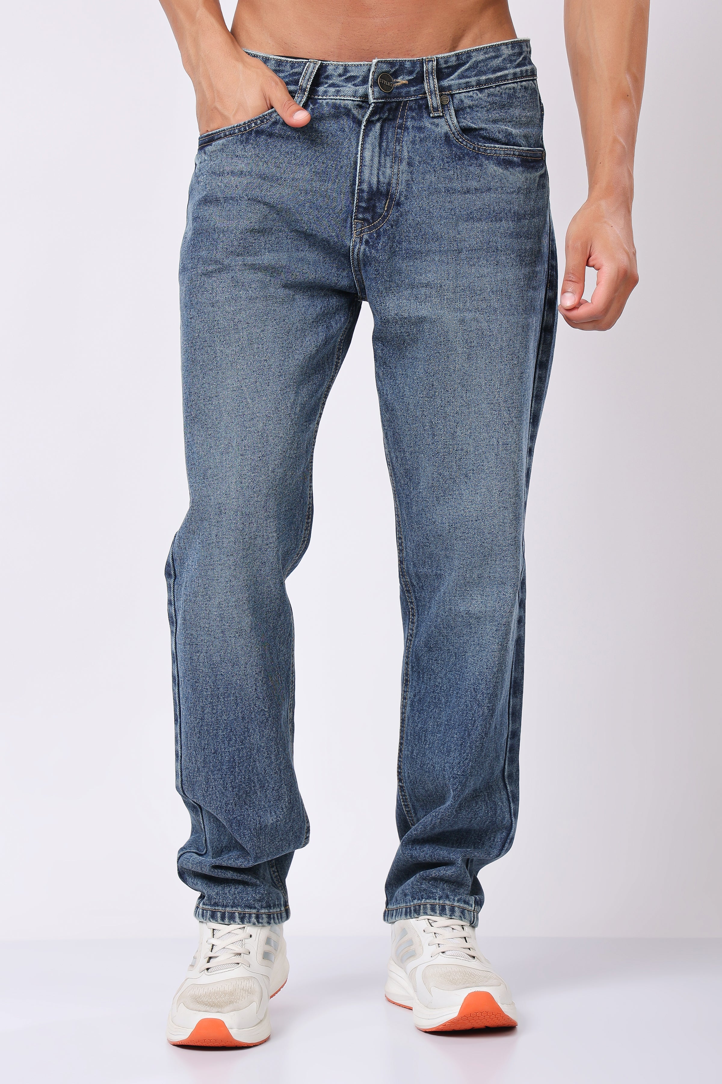 Stylox Relaxed Fit Jeans for Men | Dark Blue, Light Blue, Greenish Blue |