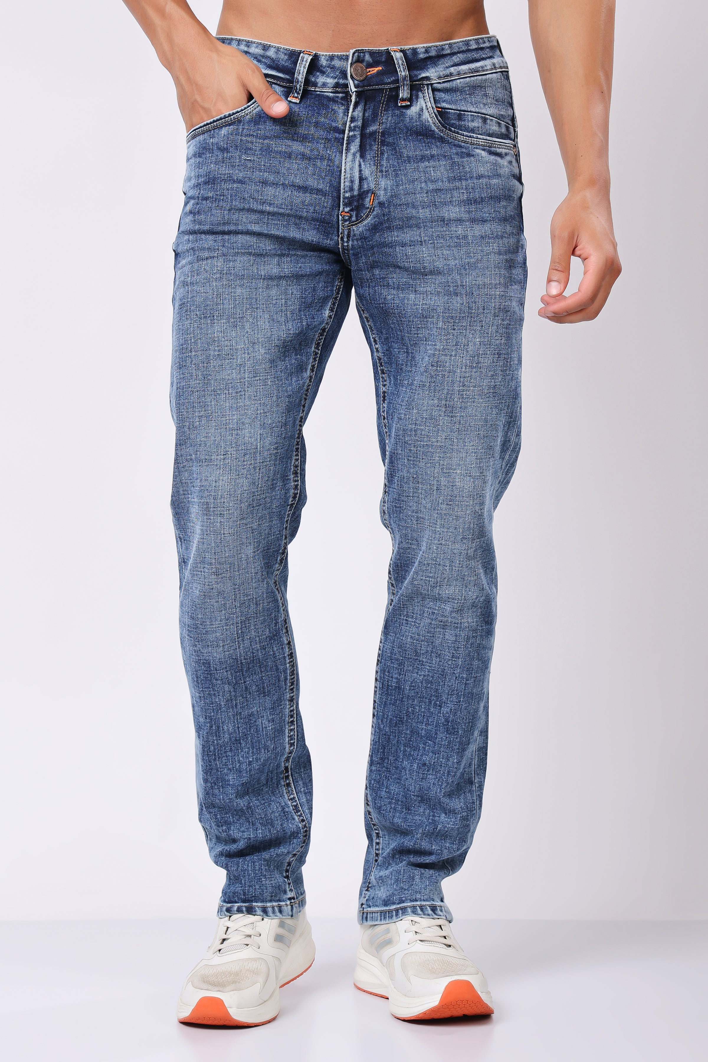 Stylox Redefine Slim Fit Men's Denim Jeans -  Dark Blue, Light Blue, Mid Dark Blue |