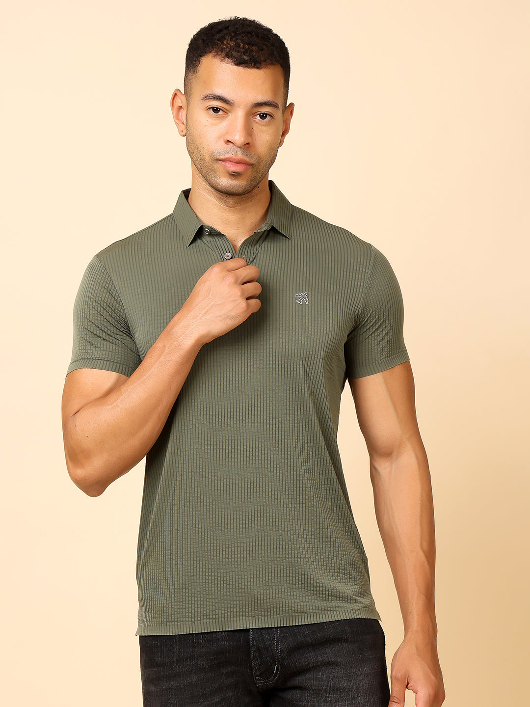 Stylox Premium Stretchable Solid Slim Fit Polo T-Shirt – Comfort Meets Style