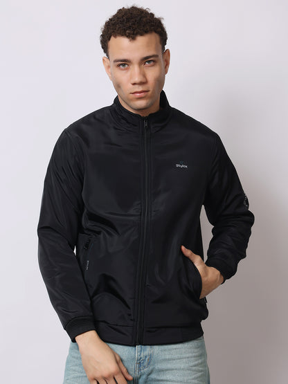 Stylox Men’s High-Neck Winter Jacket – Lightweight Windcheater with Warm Lining &amp; Full-Zip Closure