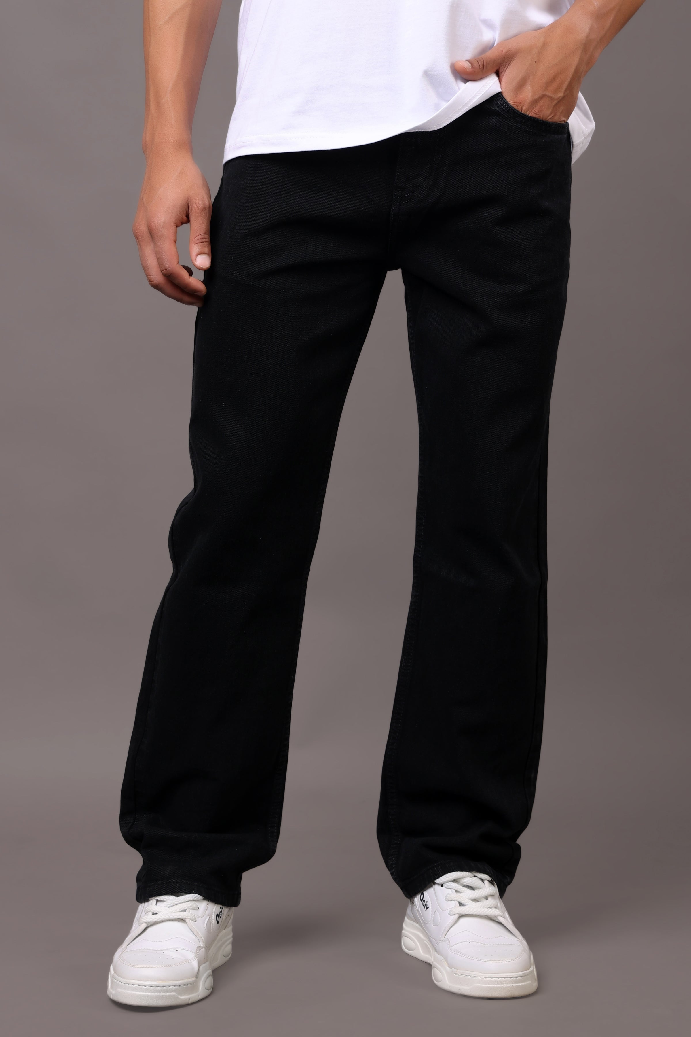 Stylox Men’s Relaxed Fit Denim Jeans - Ash Grey, Black, Steel Grey, Fossil Grey & Olive