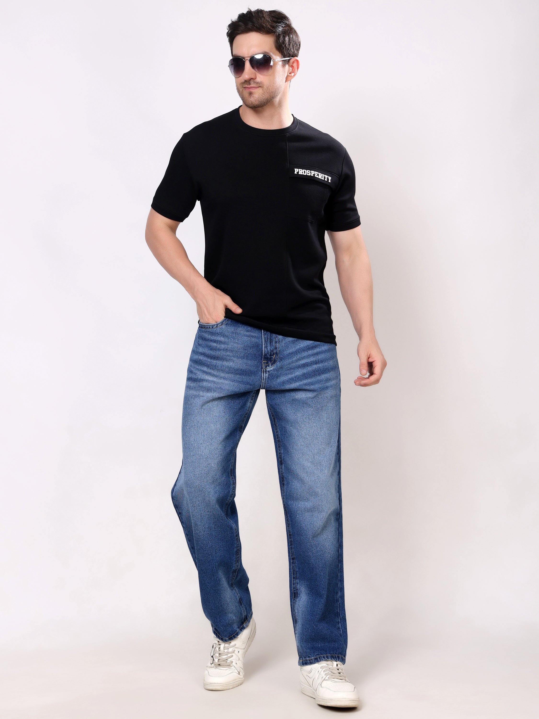 Stylox Men's Premium Non-Stretchable Loose-Fit Denim Jeans