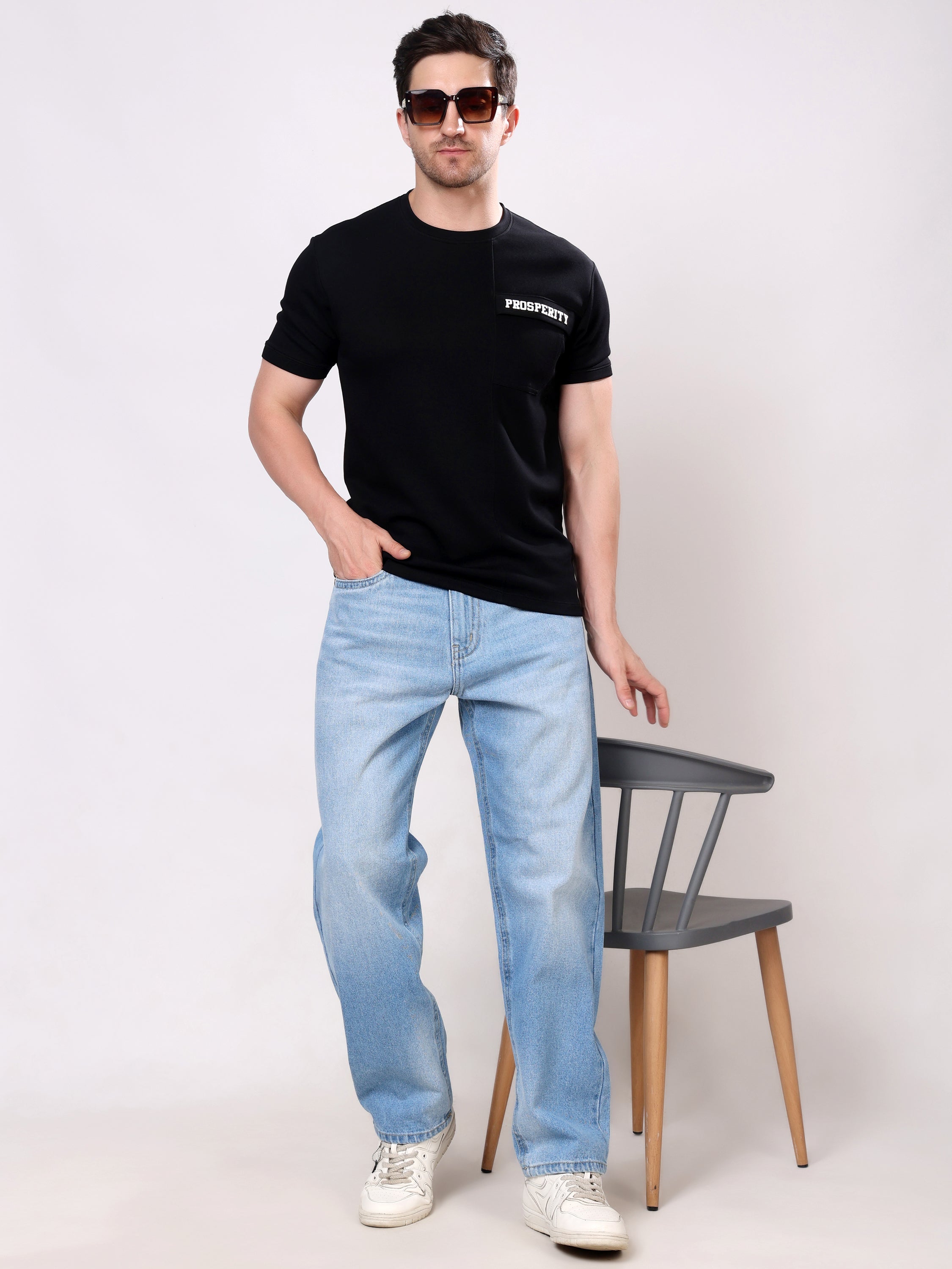 Stylox Men's Premium Non-Stretchable Loose-Fit Denim Jeans