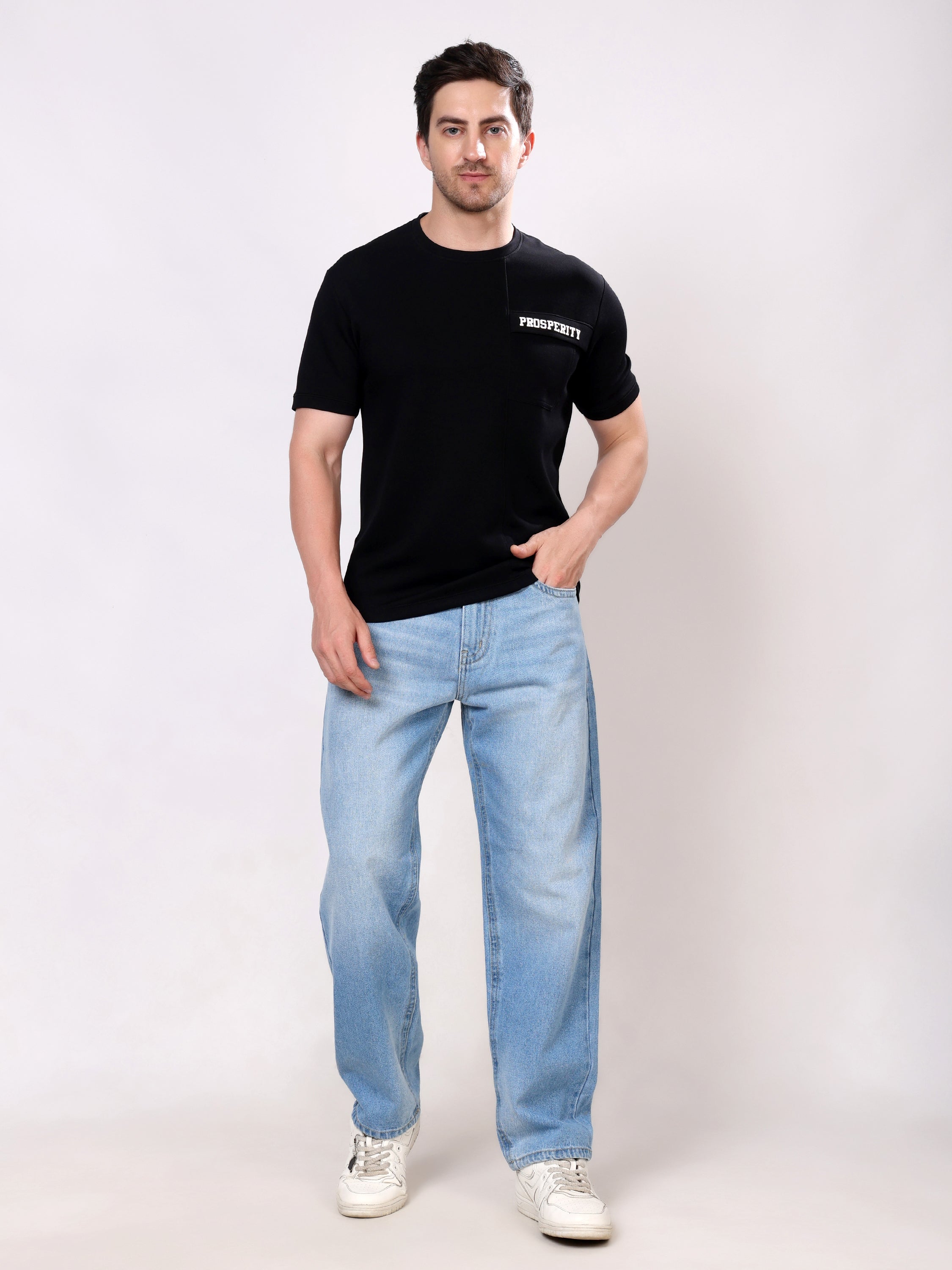 Stylox Men's Premium Non-Stretchable Loose-Fit Denim Jeans