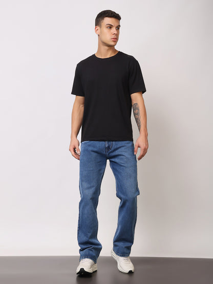 Stylox Men’s Bootcut Fit Solid Jeans | Stretchable Plain Denim Jeans for Men | Classic Mid-Rise Bootcut Jeans for Stylish Wear