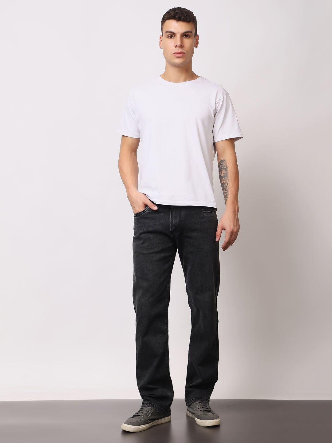 Stylox Men’s Comfort Fit Solid Jeans | Premium Stretchable Plain Denim Jeans for Men | Mid-Rise Relaxed Fit Jeans - Stylox