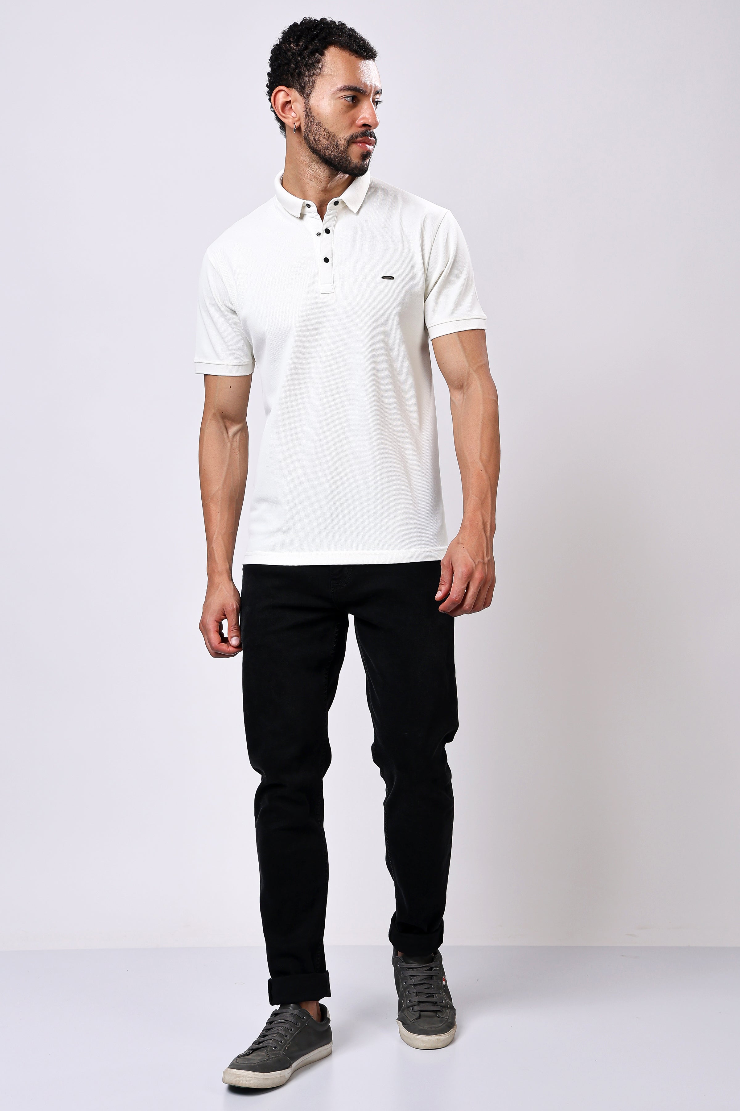 Stylox Solid Polo T-Shirt For Men - Stylox